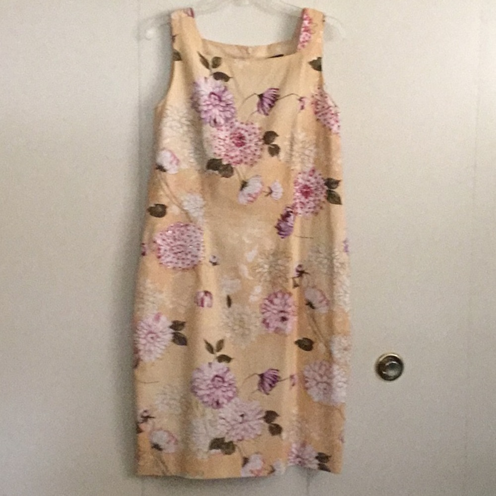 Positive Attitude Yellow Floral Sleeveless Linen-blend Dress 12